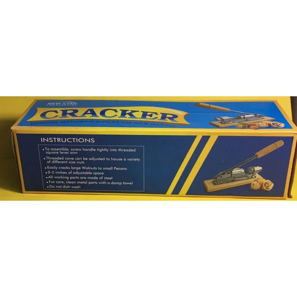 New Star Foodservice 28003 Heavy Duty Pecan Nut Cracker, Nickel-plated